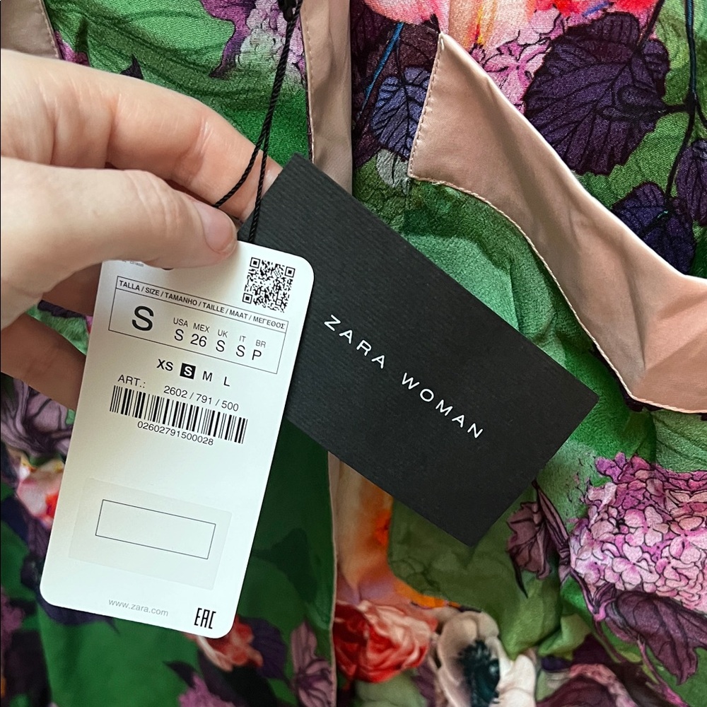 NWT - Zara Green Floral Kimono - Picture 6 of 6